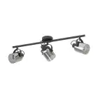 Eglo Luce da soffitto Berregas Acciaio Nero Cromo | IP20 - Adatto per 3x E27 